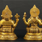 Brass pair of Lakshmi and Ganesha 8 inches