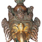 Handmade small brass wall hanging mask of Lord Ganesha 4 inches