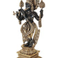 Black natural Brass Tribhanga Muralidhara with Tassels at the Wrists and Sashes at the Hips 15 CM