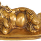 Handmade Natural Brass Statue of Relaxing Ganesha 6 inches