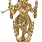 Natural Brass Tribhanga Muralidhara with Tassels at the Wrists and Sashes at the Hips 15 CM