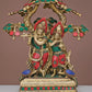 Brass Sculpture of Radha Krishna with Tree 16 Inches