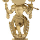 Natural Brass Tribhanga Muralidhara with Tassels at the Wrists and Sashes at the Hips 15 CM