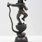 Antique Brass Statue Depicting Lord Krishna Vanquishing Kaliya 18 Inches