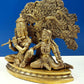 Handmade Brass Statue of Krishna Playing Flute for Radha 12 Inches