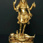 Brass Goddess Kali Statue Standing Atop Lord Shiva 11 inches