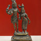 Brass Lord Shiva and Goddess Parvati Standing on Pedestal 8 Inches