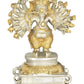 Brass  Amazing silver Gold Sixteen-Armed Vira Ganesha Sculptures 8 inches