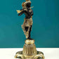 Black with natural Brass Statue of Lord Krishna on a High Pedestal 12 INCHES