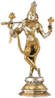 Handmade Silver Gold  Brass Statue of Lord Krishna in His Cosmic Form 18 inches