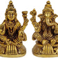 Brass Shri Ganeshaji and Goddess Lakshmi Statue 3 inches