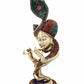 Brass Head of Lord Fluting Krishna with Inlay Work 20 Inches