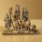 Brass Superfine Idol of Shiva Family 4 inches