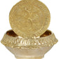 Brass Small Puja Diya (Lamp) with Throne Ganesha 2 inches