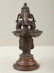 Brass Lord Ganesha Twin Lamps 5 inches