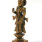 Small Antique Gold Brass Statue of Radha Ji | 5 inches