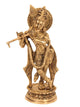 Handcrafted Natural Brass Krishna Statue 11 inches