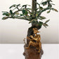 Brass Statue of Lord Krishna Playing the Flute Under a Tree 19 Inches