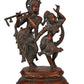 Brass Statue of Dancing Radha and Krishna 16 inches