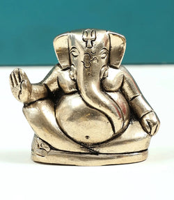 Handmade Brass Statue of Small Good Luck Ganesha 2 inches