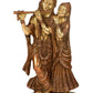 Brass Handmade Double Chala Monochrome Radha-Krishna 8 inches