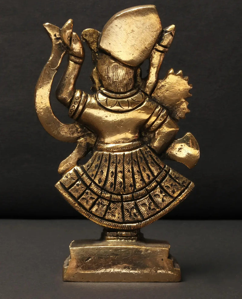 Shrinathji Small Brass Sculpture 5 inches