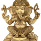 Handmade brass statue of Lord Ganesha in Abhaya Mudra 7 inches