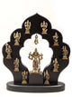 Brass Sculpture of Dashavatara: The Ten Incarnations of Lord Vishnu 14 inches