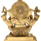 Handmade brass statue of Lord Ganesha in Abhaya Mudra 7 inches