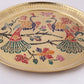 Meenakari Art Plate with Peacock Design (Available in Multiple Sizes) 2CM