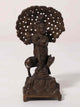 Small Brass Statue of Lord Venugopal (Krishna) Playing Flute with Cow 5 inches