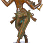 Double chala Handmade Brass Statue Depicting Lord Krishna's Cosmic Form, the Eighth Incarnation of Vishnu 14 inches