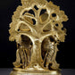 Brass Statue of Standing Radha and Krishna Under the Tree 13 Inches