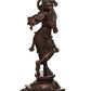 The Tribhanga Murari (Krishna) Playing the Flute in Indian Cocoa Brass 23 inches