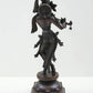 Indian Cocoa Brass Statue of Standing Lord Krishna Playing the Flute 14 inches