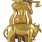 Handmade Brass Statue of Venugopala (Fluting Krishna with His Cow) 12 inches