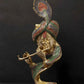 Modern Art Brass Statue of Krishna with Stylized Design and Inlay Work 20 Inches