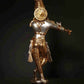 Handmade Silver and Gold Brass Statue of Shri Krishna Playing His Flute 23 Inches