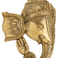 Brass Wall Hanging of Ganesha Mask Giving Blessings 11 inches