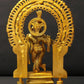 Brass Idol of Lord Krishna Playing the Flute on a Kirtimukha Pedestal 8 inches