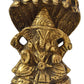 Handmade Ganesha idol under a canopy of a seven-hooded serpent 2 inches