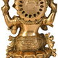 Brass Statue of Ganesha Seated on a Lotus 7 inches