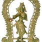 Handmade Brass Statue of Lord Krishna with Aureole 18 Inches