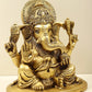 Brass Lord Ganesha Granting Abhaya | Handmade'' 6 inches