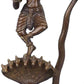 Brown chala Brass Statue Depicting Kaliya Vijaya Lila of Shri Krishna 13 inches