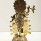 Natural Brass Statue of Lord Krishna Playing the Flute 13 Inches