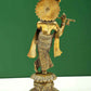 Brass Statue of Standing Krishna Playing the Flute 12 inches