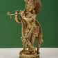 Handcrafted Brass Sculpture of Murlidhar Krishna 11 inches