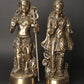 Standing Shiva Parvati Idol in Blessing Gesture | Set of Two Brass Statues 12 Inches