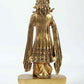 Brass statue of Krishna Gopala traditionally dressed and playing the flute 13 Inches